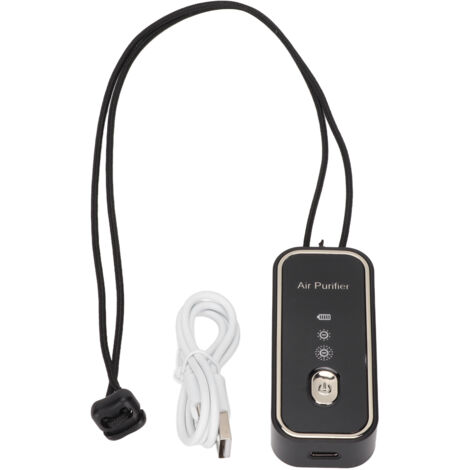 Collier Purificateur d'Air Portable USB Rechargeable - Ioniseur pour Voiture et Chambre