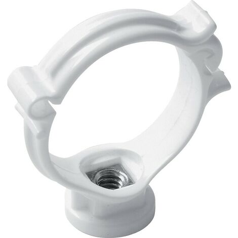 Nicoll – Collier monobloc blanc pour tube PVC Ø50 – Polypropylène injecté – Fixation efficace pour canalisations horizontales et verticales