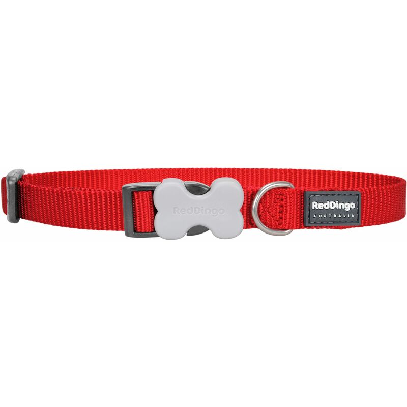 Collier chien réglable Basic rouge Taille : T1 - Red Dingo