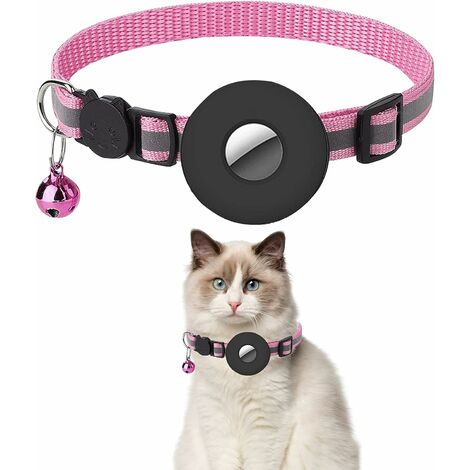 Collier réfléchissant pour chat, collier réglable pour chaton avec fermoir de sécurité et clochette, collier de suivi GPS pour chat