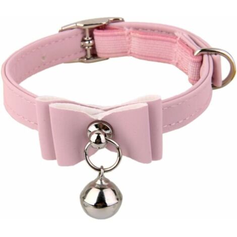 Collier Réglable avec Pendentif Cloche pour Chaton Chat (Rose), Ensoleillé