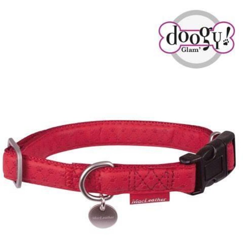 Collier réglable Mac Leather rouge Taille : T2