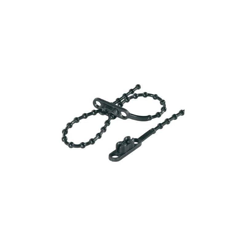 Collier réutilisable 145 mm x 2 mm noir Tru Components TC-KTVR145BK203 1592905 crantage extérieur 100 pc(s)