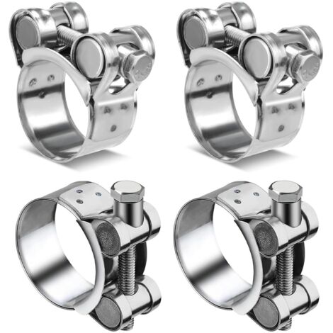 Collier Serrage Acier - 4 pièces, Collier Serrage Acier Inoxydable Réglable 32-35mm - Pour Tuyaux/Échappement/Sècheuse