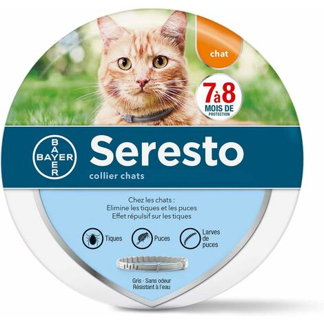 Colliers anti-puces et anti-tiques pour chats - 38cm- 1 colliers