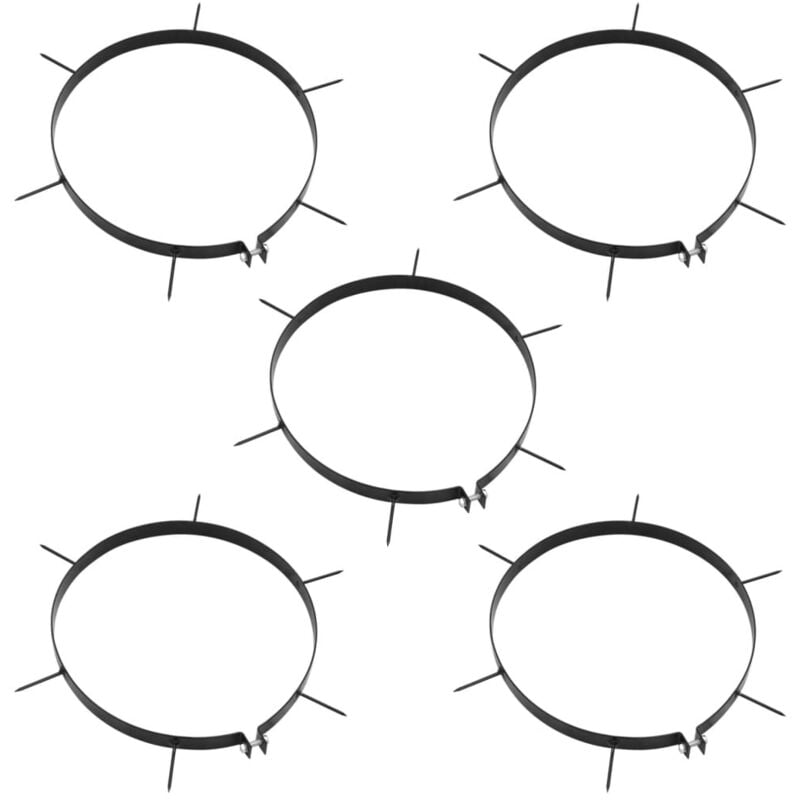 Vidaxl - Colliers aérateurs de pelouse 5 pcs avec pointes ø 30 cm fer