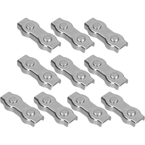Colliers de Câble en Acier Inoxydable, Dispositif de Verrouillage Double M6 - Lot de 10 Pièces
