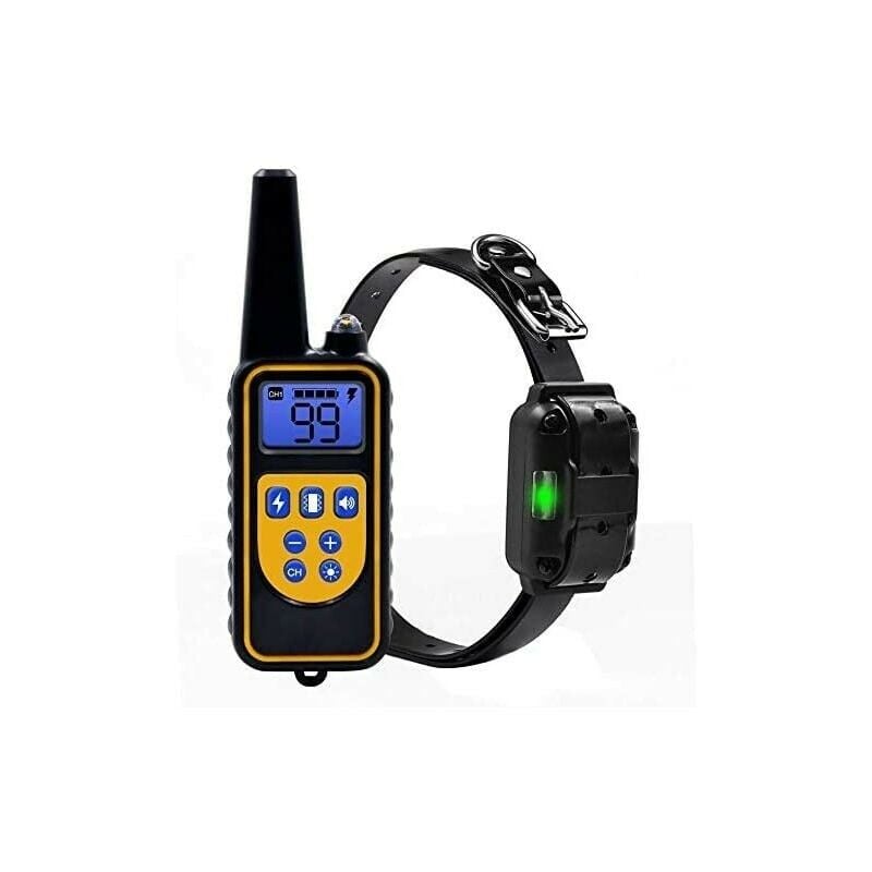 KZQ - Colliers de dressage pour chiens Collier de dressage anti-aboiement de 800 mètres avec télécommande rechargeable et IPX7 entièrement étanche