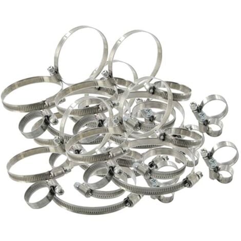 Lot de 5 colliers type SERFLEX tout INOX Ø21 à 44 mm neuf CE