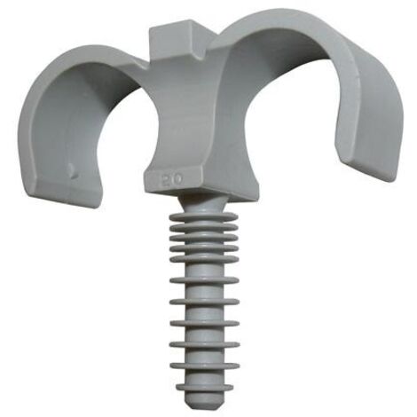 Colliers de fixation double Somatherm 3992-20S pour tube gainé 20 mm gris 100 pièces