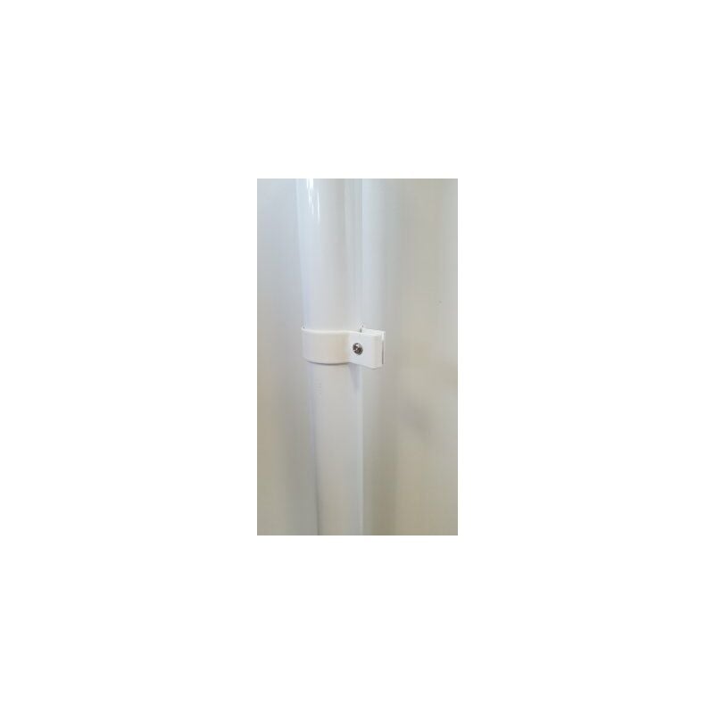 Colliers Simples de Fixation Poteaux Ronds Blanc - Lot de 6 - JARDITOP