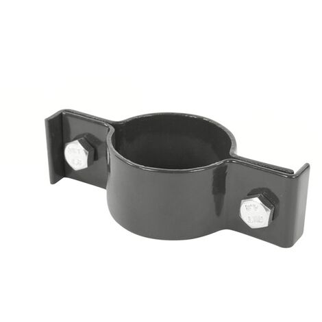 Colliers de fixation pour poteau rond gris ø 48mm – Acier thermolaqué – Vendu avec vis et écrou – Lot de 6 pièces – Filiac