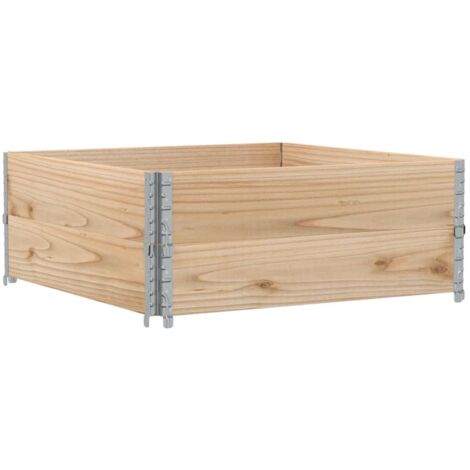 Colliers de palette 2 pcs 100x100 cm bois de pin solide CFW773508
