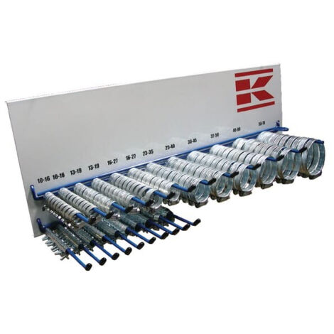 Colliers de serrage 10 pièces 6-70 mm – Bords arrondis pour éviter d'endommager les tuyaux – HCSET670 – Kramp