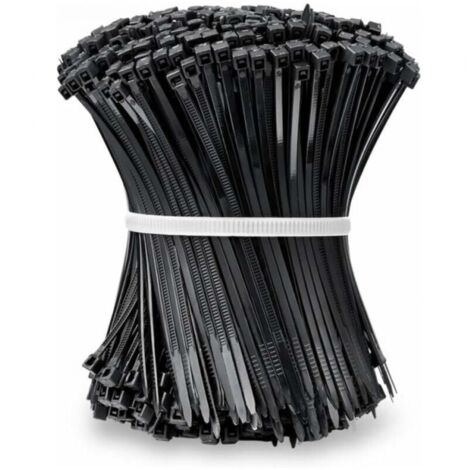 Colliers de serrage 100 mm x 2,5 mm, colliers de serrage, colliers de serrage en nylon, colliers de serrage 100 mm, noirs, 100 pièces