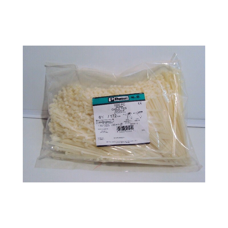 Panduit - Colliers de serrage 172x4,8mm blanc naturel (sachet de 1000) SST2S-M