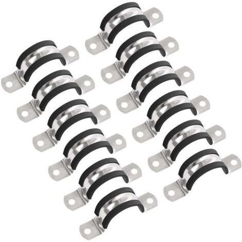 Colliers de serrage, 20 mm de diamètre, sangle de tuyau en acier inoxydable 304, collier de serrage pour tube, tuyau ou cordon métallique (12 pièces)