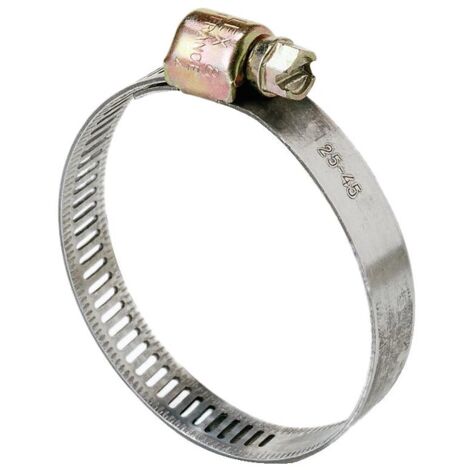 Colliers de serrage acier W2 bande ajourée 5 mm, diamètre de serrage minimum 7/maximum 11 mm, boîte de 50 pièces - SERFLEX