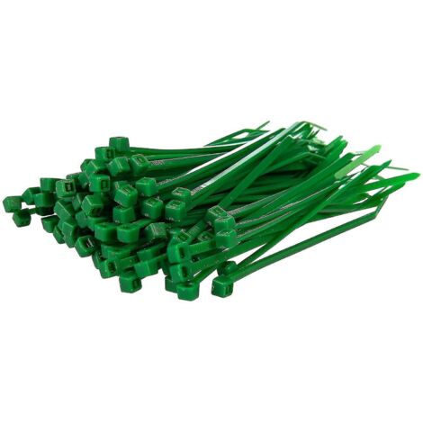Colliers de serrage argentés longs et résistants, 370 mm x 4,8 mm, lot de 100, en nylon de qualité supérieure, fermeture éclair 150 mm x 3,6 mm, vert