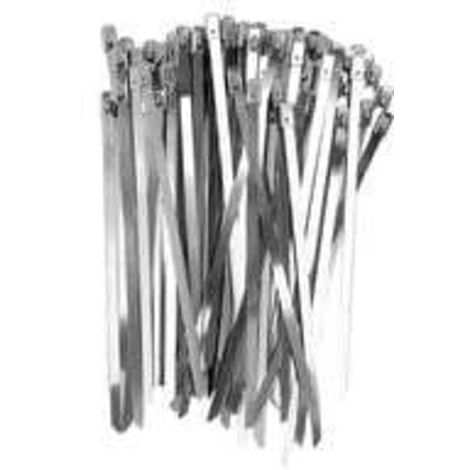 Colliers de serrage autobloquants en acier inoxydable, 50 pièces, pour la construction (type A), 4,6 x 300 mm, avec attache rapide et clip.