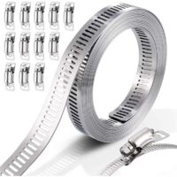 Kärcher Tuyau Plat Textile 10 M Avec Collier Serrage Acier - Évacuation Eau Inondation
