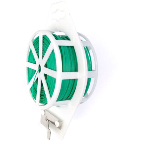 Colliers de serrage de jardin en plastique vert de 100 mètres pour fixer les plantes grimpantes, attacher les plantes et utiliser du fil de ligature horticole.