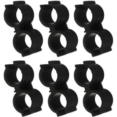 Colliers de Serrage Double en Plastique pour Tuyaux Ø25Mm, Lot 6, Fixation Robuste sans Outil, Support Installation Plomberie à Domicile -