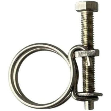 Colliers de serrage double fil en acier inoxydable – Lot de 4 pièces, diamètre ajustable 13–16 mm, idéal pour tuyaux d’étang