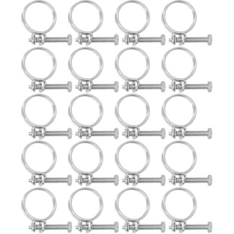 Colliers de serrage double fil inoxydable 201, réglables 25-29mm, résistants à la corrosion pour tuyaux