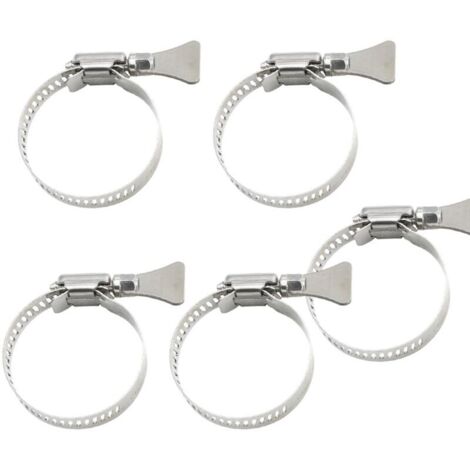Colliers de serrage en acier inoxydable 304 pour tuyaux de 21 à 38 mm de diamètre extérieur.