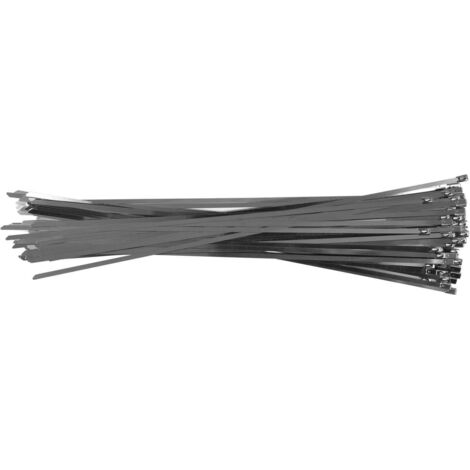 Colliers de serrage en acier inoxydable 4,6 x 400 mm, 100 pièces, YT-70565 YATO