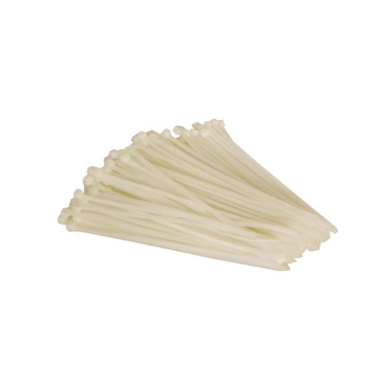 Perel - colliers de serrage en nylon - 4.8 x 200 mm - blanc (100 pcs) velleman ECTW200