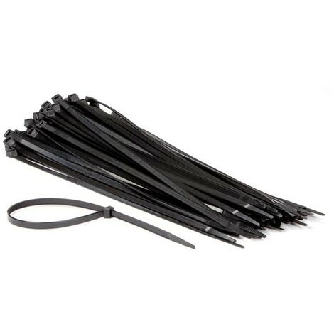 Colliers rapides en nylon noir x100 400 x 7,6 mm