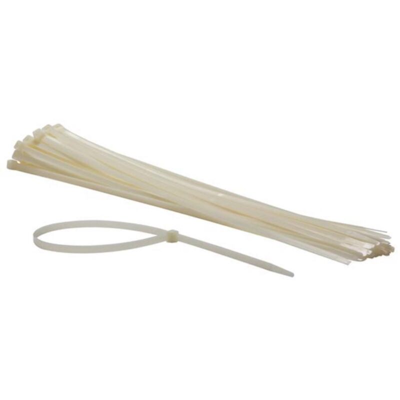 Colliers De Serrage En Nylon - 9 X 610 Mm - Blanc (50 Pcs) Electricity Ectw610-50