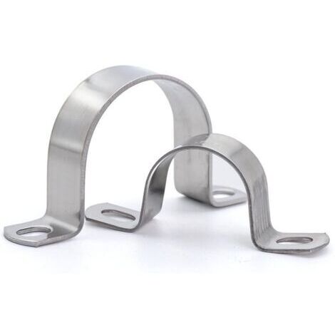 Colliers de serrage en U, robustes, diamètre 40 mm, acier inoxydable, lot de 10