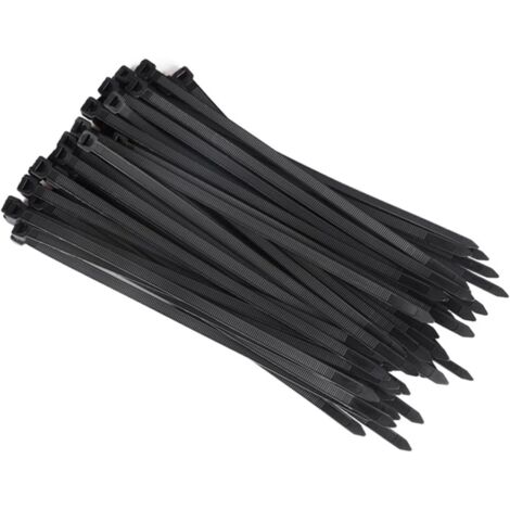 Colliers de serrage multi-usages, colliers en nylon, colliers de serrage autobloquants, noirs, 300 x 3,6 mm (100 pièces)