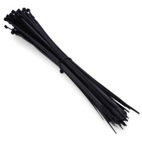 Colliers De Serrage Plastique Noir 380x4,8mm (sachet 100 U.) Nylon De Haute Qualité