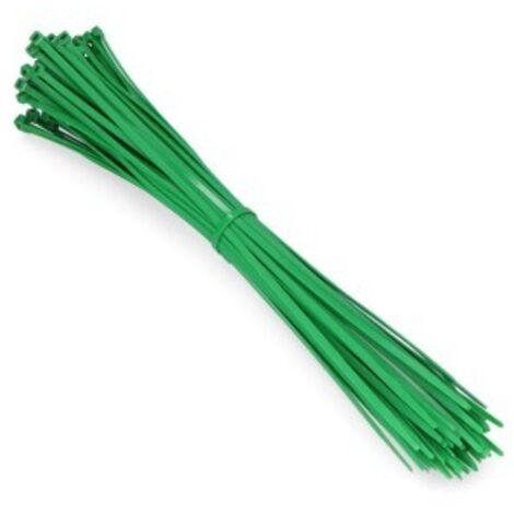 Colliers De Serrage Plastique Vert 380x4,8 Mm (sachet 100 U.) Nylon De Haute Qualité