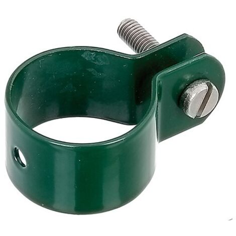 Colliers de serrage pour jambes de force galvanisés avec revtement vert 60 mm