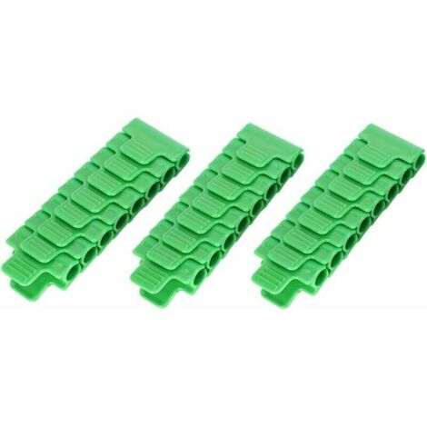 Colliers de serrage pour serre, lot de 24, en plastique, pour tubes de 11 mm. Accessoires pour outils de jardinage et serre.