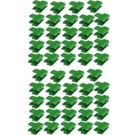 Colliers de serrage pour tuyaux de jardin – Lot de 48 pièces en plastique vert, diam. ext. 16 mm, pour serres et films d’abri