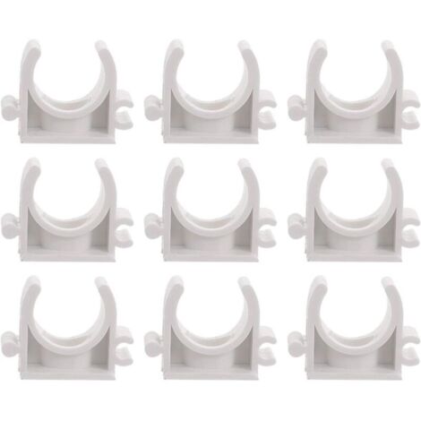 Colliers de serrage pour tuyaux d'eau en PVC, support en U pour tuyau PEX, accessoires électriques en plastique, alimentation portable, blanc, 25mm, 100 pièces