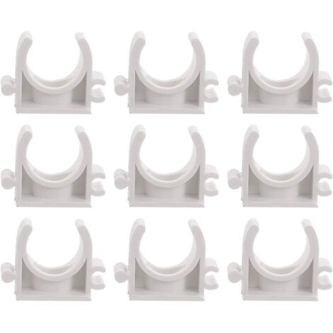 Colliers de serrage pour tuyaux d'eau en PVC, support en U pour tuyau PEX, accessoires électriques en plastique, alimentation portable, blanc, 25mm, 100 pièces