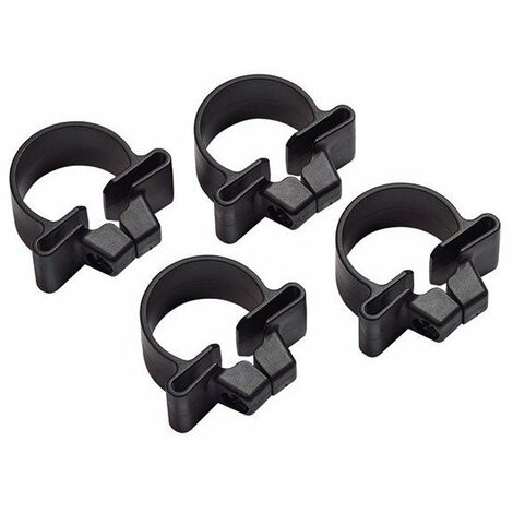 Colliers De Serrage Universel 4 Pièces - Noir Pour Piquet De Panneau Rigide