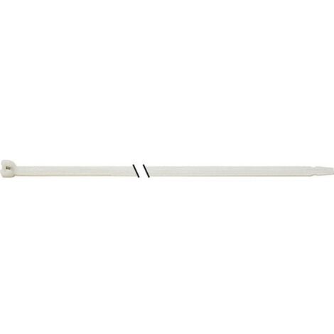 Colliers plastiques avec nez acier, Long. x Larg. : de bande : 360 x 7,5 mm, Ø de faisceau 101 mm