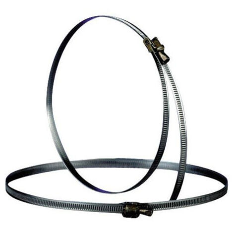 Colliers pour fumisterie 60 à 215 mm – Acier – Réglable – Lot de 2 pièces – Tête pivotante pour installation facile – Autogyre