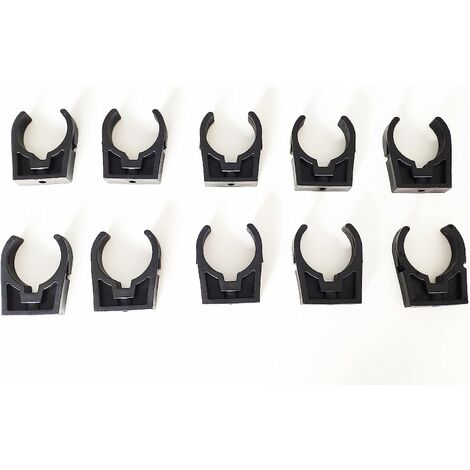 Colliers PVC de fixation à clip pince ouverte PVC 50mm (Lot de 10)