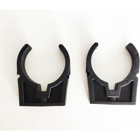 Colliers PVC de fixation à clip pince ouverte PVC 63mm (Lot de 2)