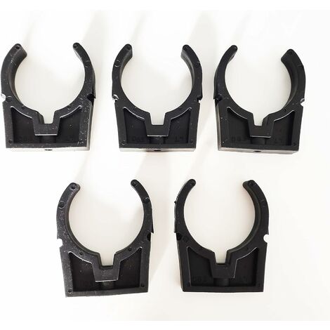 Colliers PVC de fixation à clip pince ouverte PVC 63mm (Lot de 5)