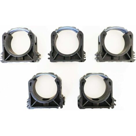 Colliers PVC de fixation à clip PP fermé PVC 50mm (Lot de 5) Fixation Industrielle tuyaux